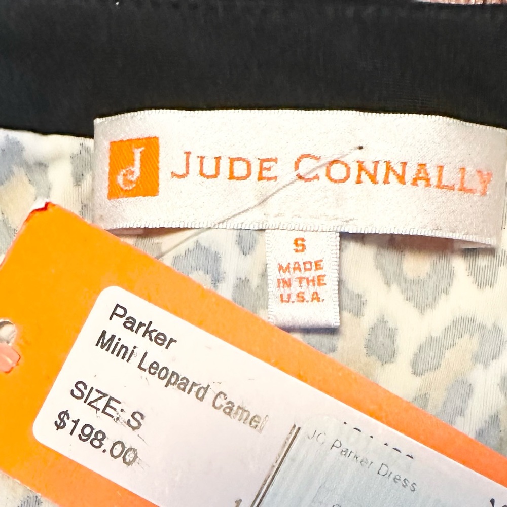 NWT Jude Connally Parker Mini Leopard Camel Dress Size S $198 - Picture 13 of 13